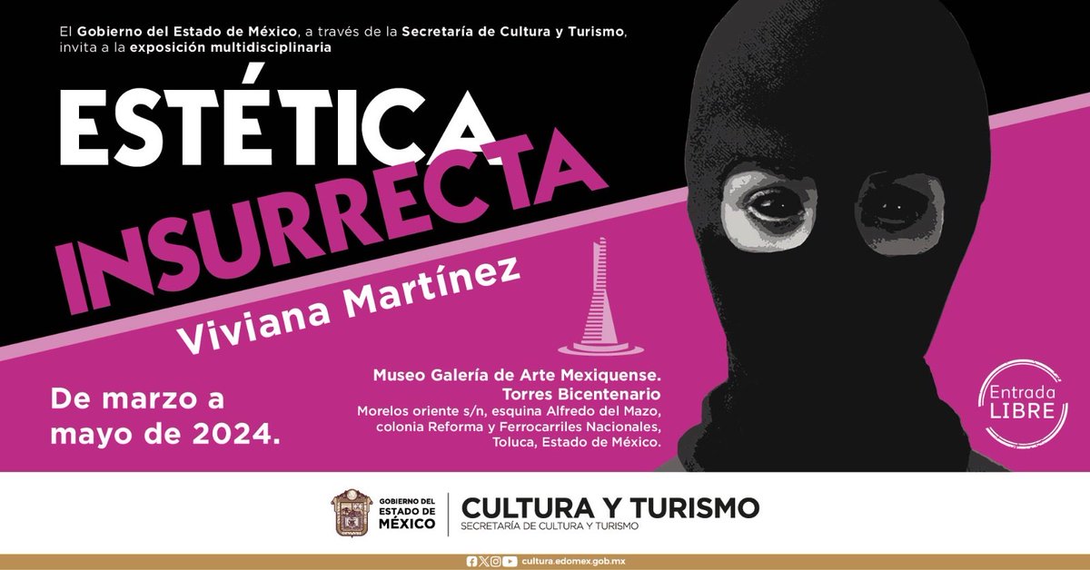 🖼️ Te esperamos en el @MUGAMTB1, para que disfrutes de la exposición #EstéticaInsurrecta de Viviana Martínez, una muestra compuesta por 64 piezas entre escultura, pintura, performance y videoarte, donde expresa sentimientos y emociones del movimiento feminista. ¡Conócela! 💜