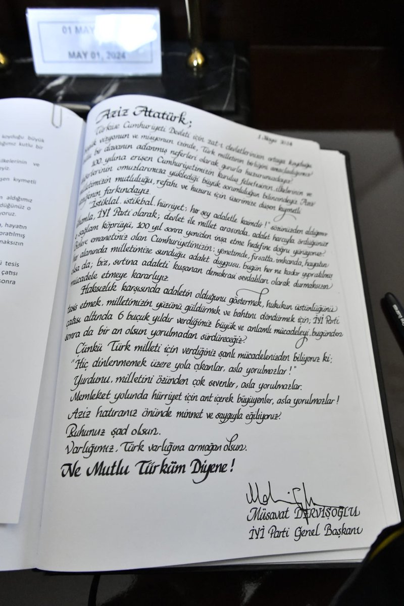 İYİ Partimizde devir teslim törenimizi gerçekleştirip, yeni Genel Başkanımız Sn. Müsavat Dervişoğlu başkanlığında, milletvekillerimizle Gazi Mustafa Kemal Atatürk’ün huzuruna çıktık. Kurucu Genel Başkanımız Sn. Meral Akşener’e partimizin kurulduğu ilk günden bugüne kadar