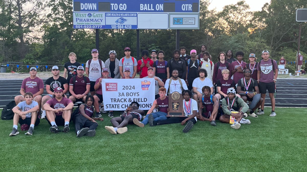 Congratulations to Prescott as they took home the 3A boys track &amp; field state championship on Tuesday!