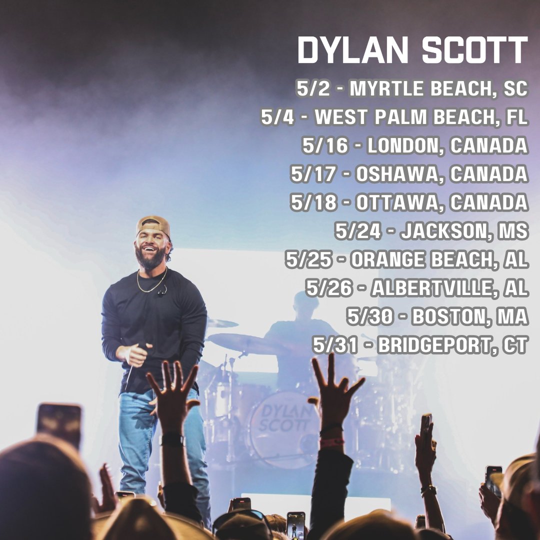 Let's go!!! Lot of shows in May! Who's coming out? dylanscottcountry.com/pages/tour