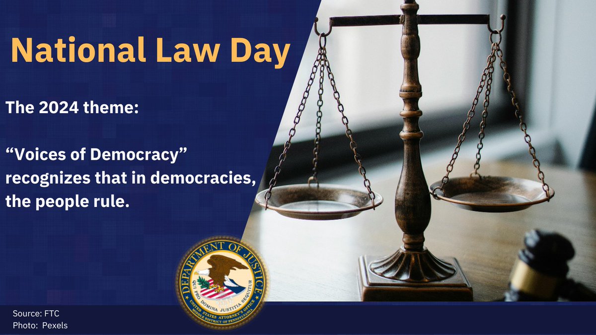 President Dwight D. Eisenhower established #LawDay in 1958, as a day of national dedication to the principles of government under law.  Congress designated May 1 as the official date in 1961.  #LawDay2024 ⚖️