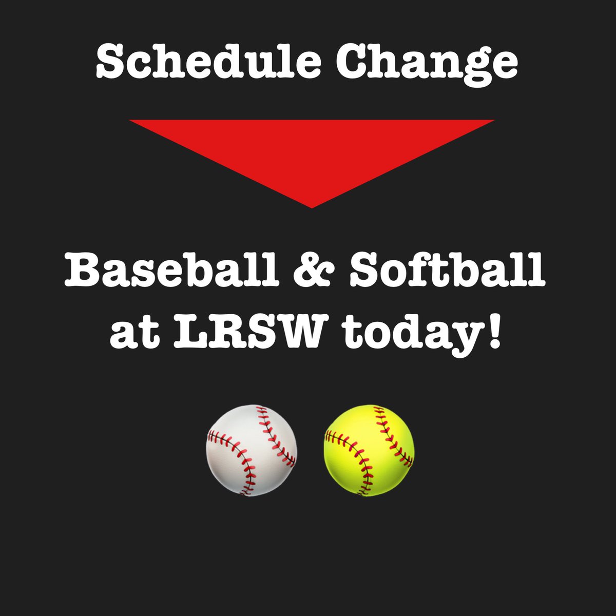 Schedule change today!