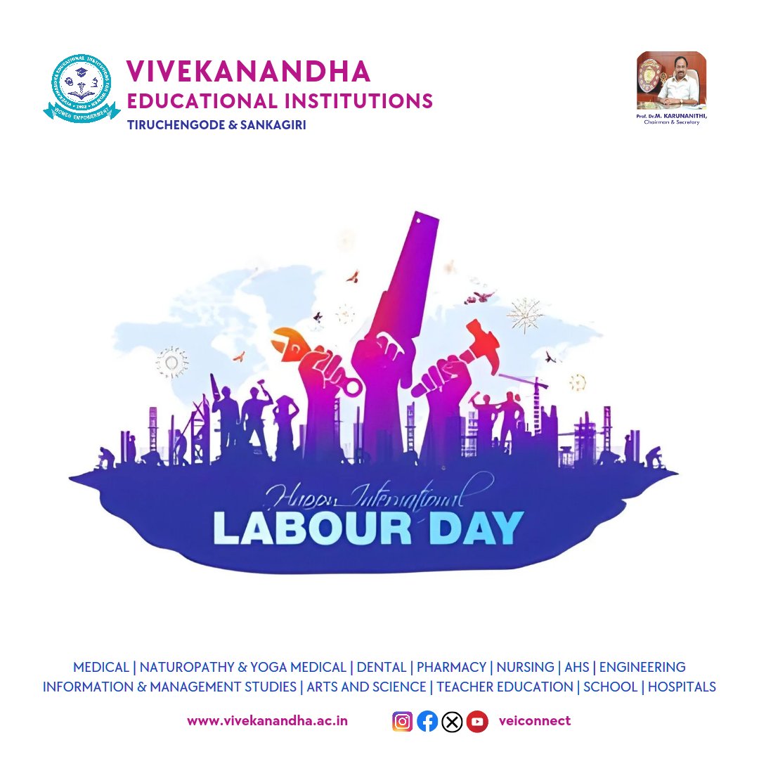 veiconnect's tweet image. #LabourDay2024

#VivekanandhaEducationalInstitutions #Placement2024 #oncampus #trending  #VEI #veiconnect  #womenscollege  #tiruchengode #sankagiri  #Education  #admission2024 #medical #dental #pharmacy #nursing #engineering #naturopathy  #physiotherapy #ahs