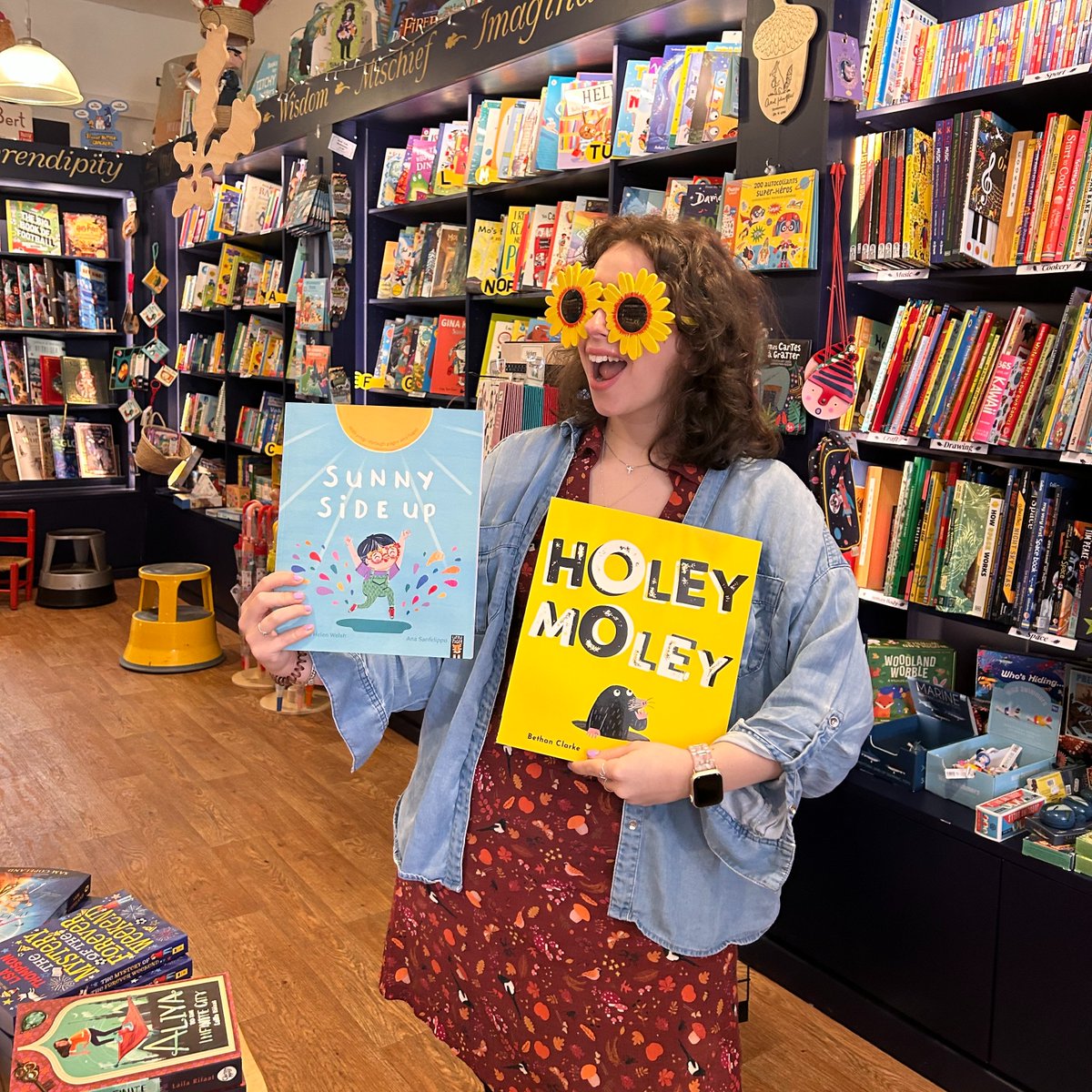 Perfect Picture Books! We love these new arrivals in the children's section - guaranteed to make you smile! Sunny Side Up by Clare Helen Walsh & Holey Moley by Bethan Clark