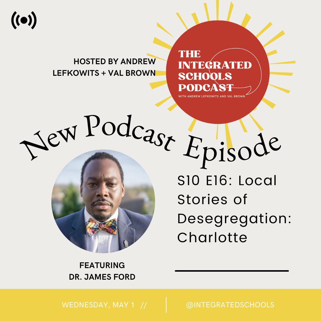 Our Executive Director @JEFordNCTOY recently spoke with The Integrated Schools Podcast about Charlotte's history as it relates to desegregation Listen here ⤵️ integratedschools.org/podcast/s10e16…