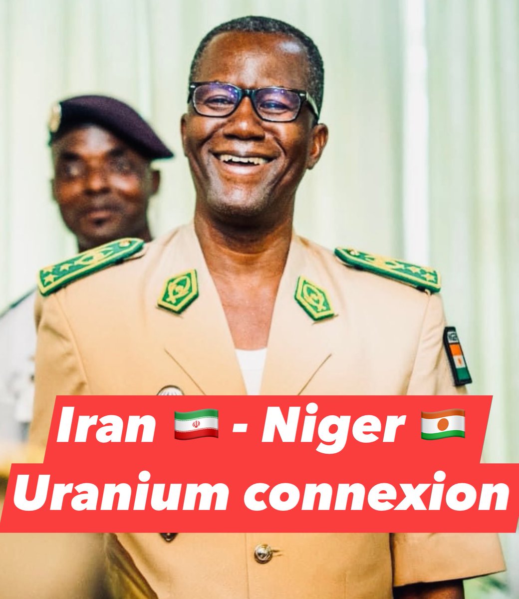 🚨#Niger : les autorités Iraniennes négocient avec la junte au Niger, l'acquisition de 300 tonnes d'uranium. Selon le cours actuel, sa valeur avoisine les 56 millions de dollars. Le dossier ultrasensible est scruté au plus près par l'administration de Joe Biden. Le Premier