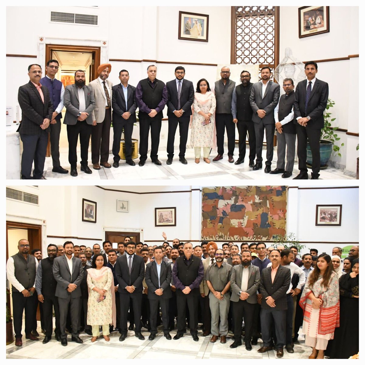 The Embassy today bid farewell to three colleagues who are moving to their next assignments- Col Gurtej S Grewal, DA who is going to HQs, Shri Sunil Kumar, HOC who is going to Embassy of India Rabat and Shri Mohd Akram who is going to Embassy of India Berne.