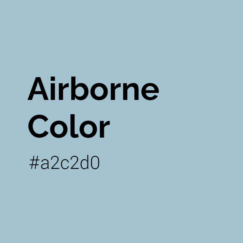 Airborne color #a2c2d0 A Warm Color with Blue hue! 
 Tag your work with #crispedge 
 crispedge.com/color/a2c2d0/ 
 #WarmColor #WarmBlueColor #Blue #Bluecolor #Airborne #Airborne #color #colorful #colorlove #colorname #colorinspiration