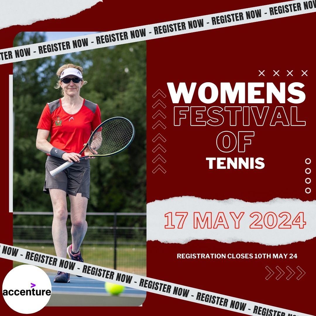 The annual women’s Festival of tennis will be held on Fri 17 May 24 at Aldershot Tennis Centre. Registrations are now open.

Register below 
forms.office.com/e/awNkhzMMRt