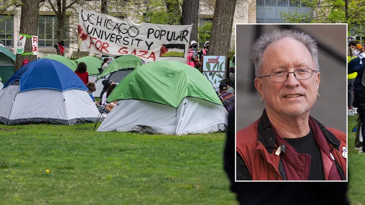 Bill Ayres, Obama's far-left militant activist & Weather Underground leading mentor, was instigating pro-NAZI protests at the University of Chicago yesterday. It was Ayres & his friend, Bernadine Dorn, who w/ Eric Holder, planned a bombing at Columbia's security office in 1970.