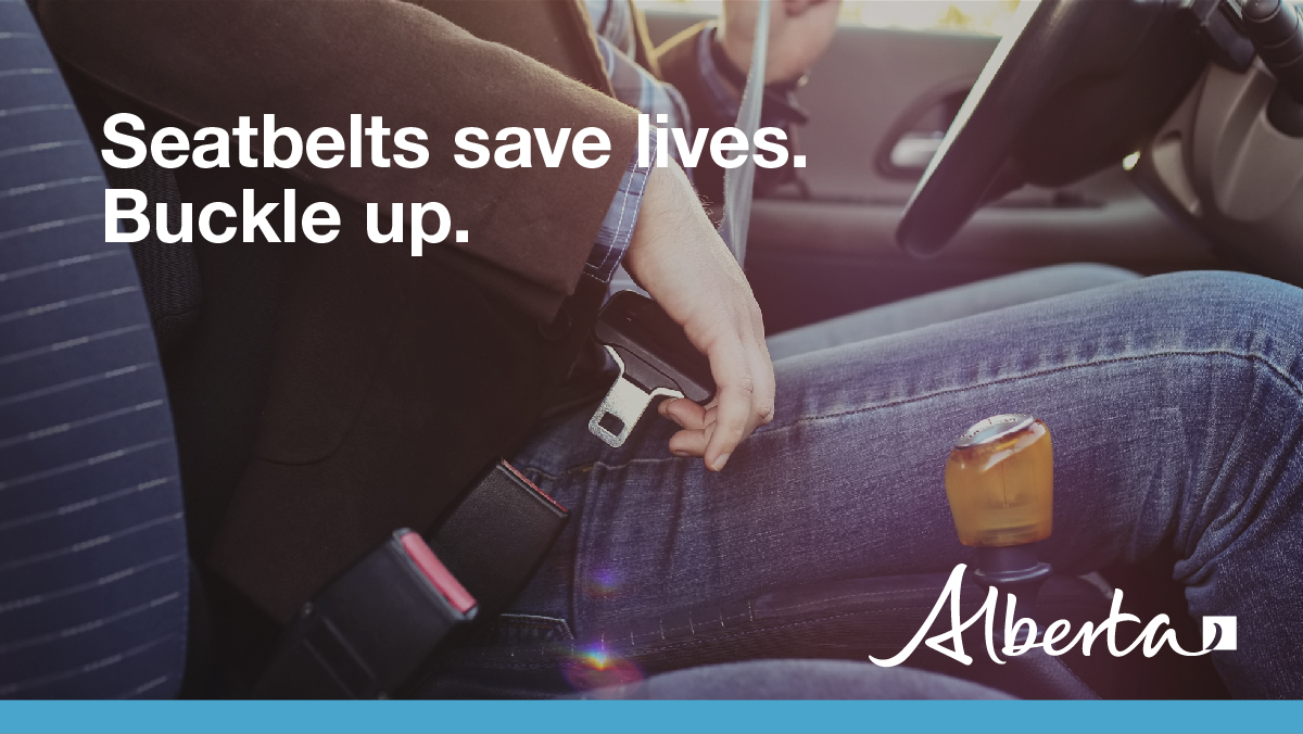 In a car crash, anyone not buckled up can hit something or someone else in the vehicle, becoming a lethal weapon! 

Please #BuckleUp #ABRoads #RoadSafety #DriveSafe