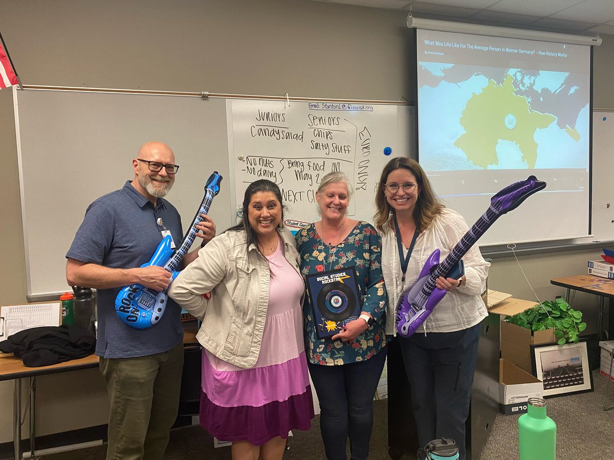 Congratulations to @LSHSRangers Spring Social Studies Rock Star Teacher Leah Stanton. “Leah has an infectious passion for the past.” #FISDElevate #RockStar