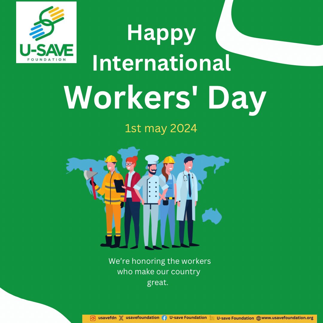 Sending you warm wishes for a wonderful month ahead. 
Let’s make MAY aMAYzing! 🍀
And Happy International Workers’ Day Everyone. ✨

#hellomay 
#happynewmonth 
#Happyinternationalworkersday 
#mayday2024 
#usavefoundation