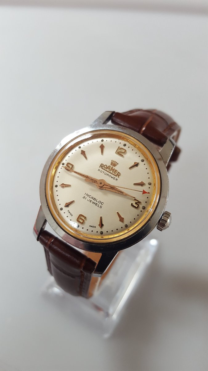 VINTAGE SWISS ROAMER ROTOPOWER 21 JEWELS AUTOMATIC STAINLESS STEEL MEN'S WATCH FOR SALE £225.  
VISIT MY EBAY SITE FOR DETAILS.       
EBAY LINK IN MY PROFILE. 
#TAGHEUER #WATCH #WATCHES #SWISSWATCH #SWISSWATCHES #Seiko #Swiss #Rolex #Omega #Tissot #Oris #Cartier #Gucci #Longines