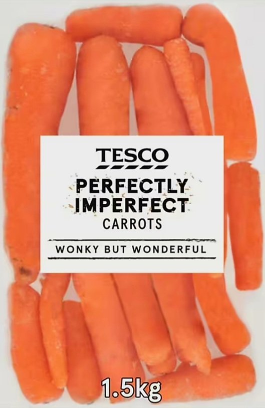 I bought a bag of these supposedly 'wonky,' irregular, misfit carrots at the Tesco supermarket here, and they are far superior tastewise than the 'normal' carrots I usually buy at my local Safeway. I find British produce to be exceptionally tasty, even the supermarket stuff.