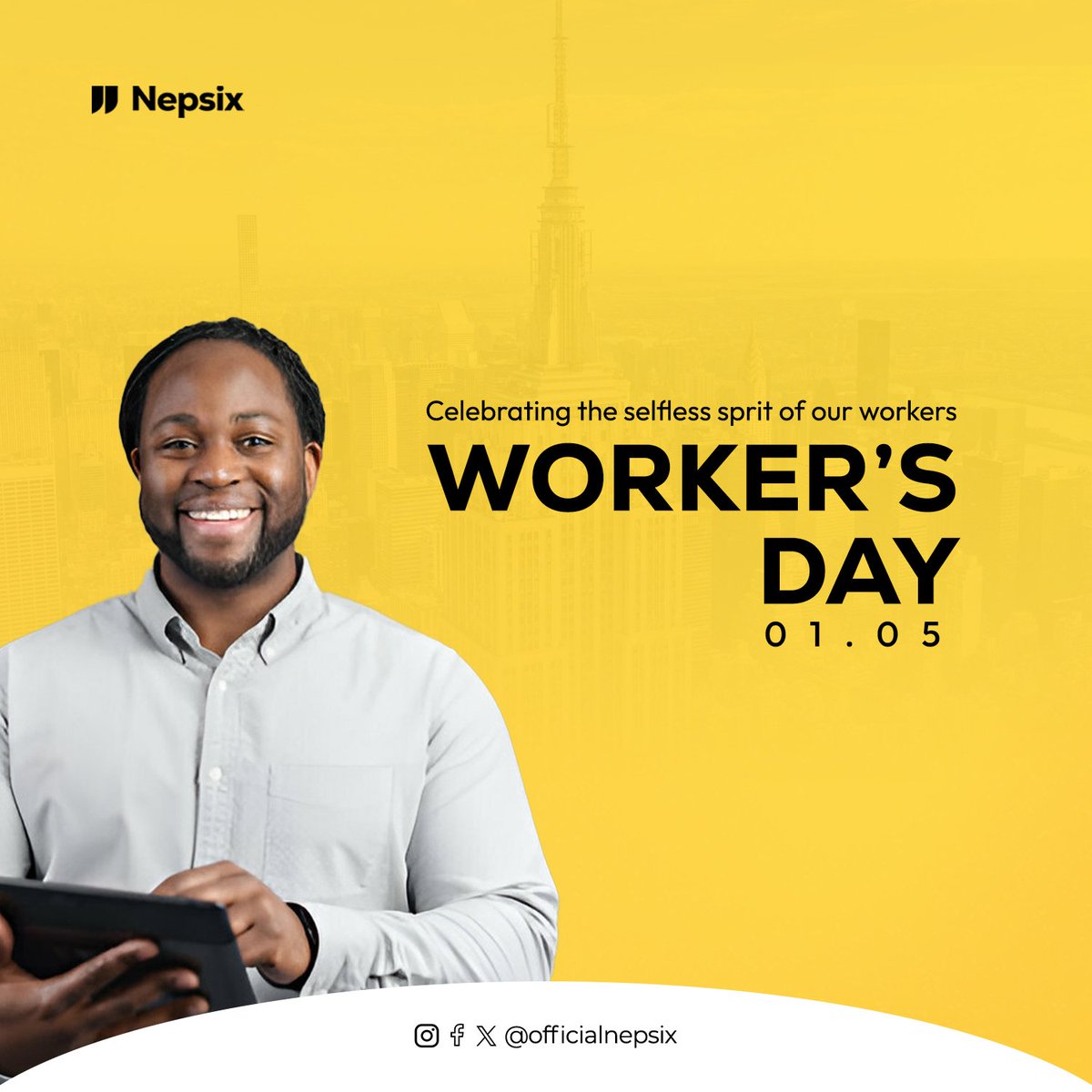 Happy May Day to all the deserving employees around the world!
We celebrate every worker all over the world.

#workerday #employees #nepsix #celebrate #tech