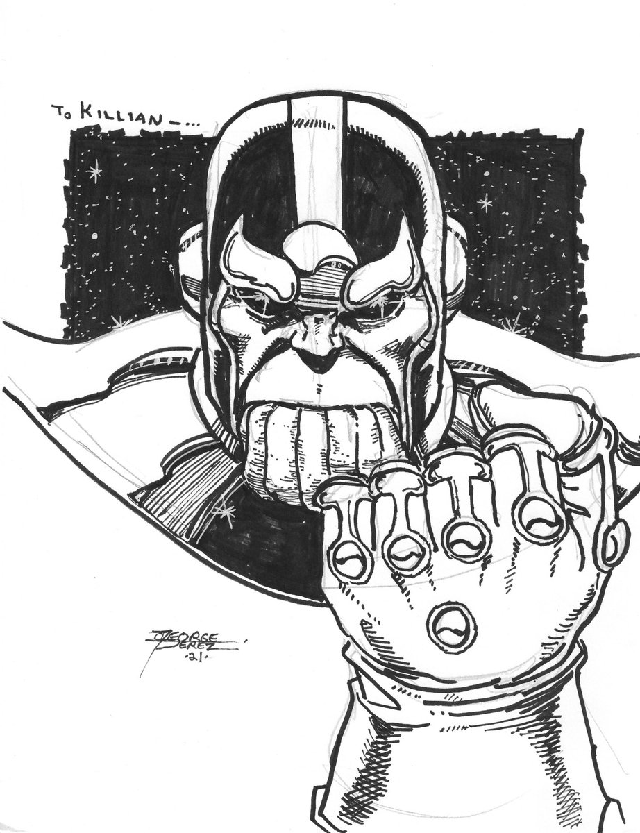 Thanos #thanos @marvel #comicart #supervillian #artistonx @georgepereznet