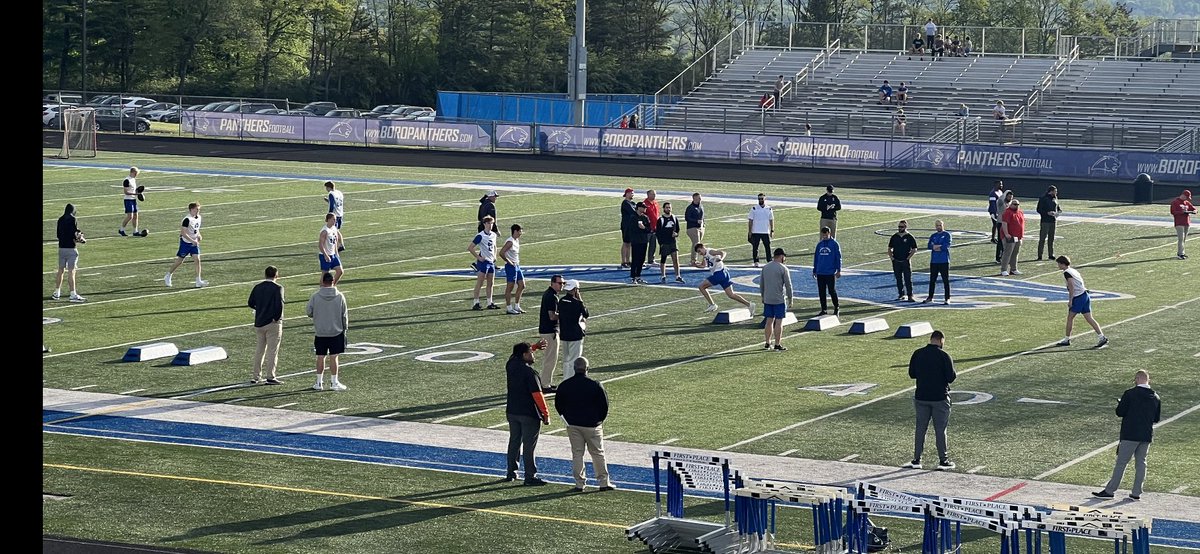 Thanks to all of the college football coaches in attendance today - over 70 coaches checked in!  So proud of our players and coaches.  They put all of their hard work on display today!