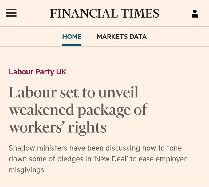 Starmer on Saturday: 'My party is back in the service of working people.' Starmer on Wednesday: