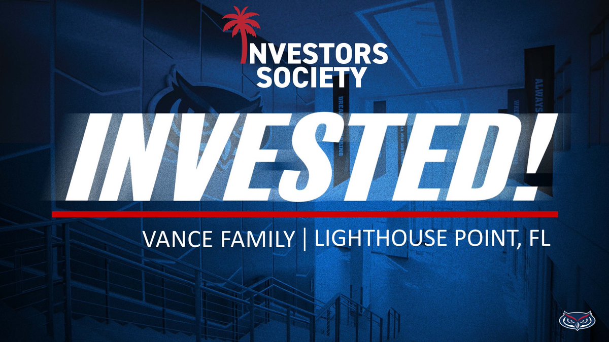 Thank you to the Vance Family for your commitment to Winning in Paradise 🏝️ by joining the Investors Society, you immediately impact our nearly 450 student athletes! We appreciate your support! 🦉🌴