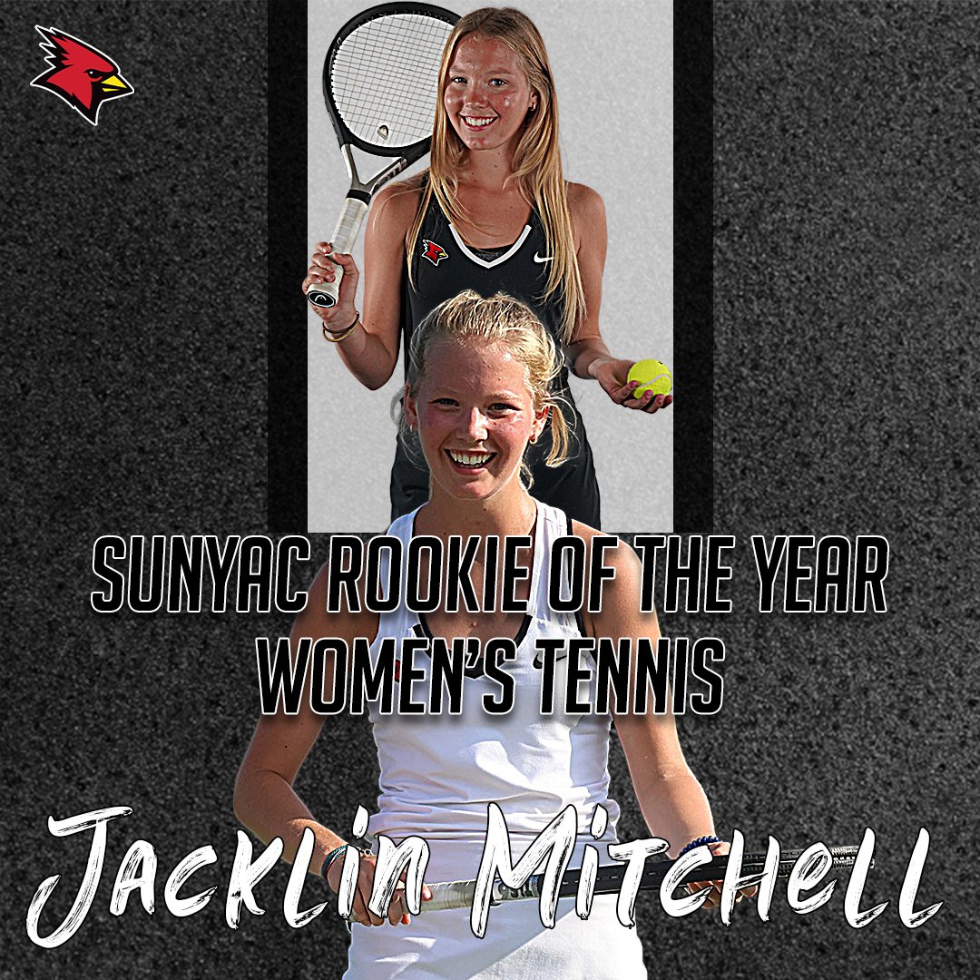 WTEN | ROOKIE OF THE YEAR!

Jacklin Mitchell of @Cardinals_WTN was named the SUNYAC Rookie of the Year today after a first-year campaign that saw her finish 10-1. Congrats Jacklin!

#CardinalStrong #CardinalCountry
