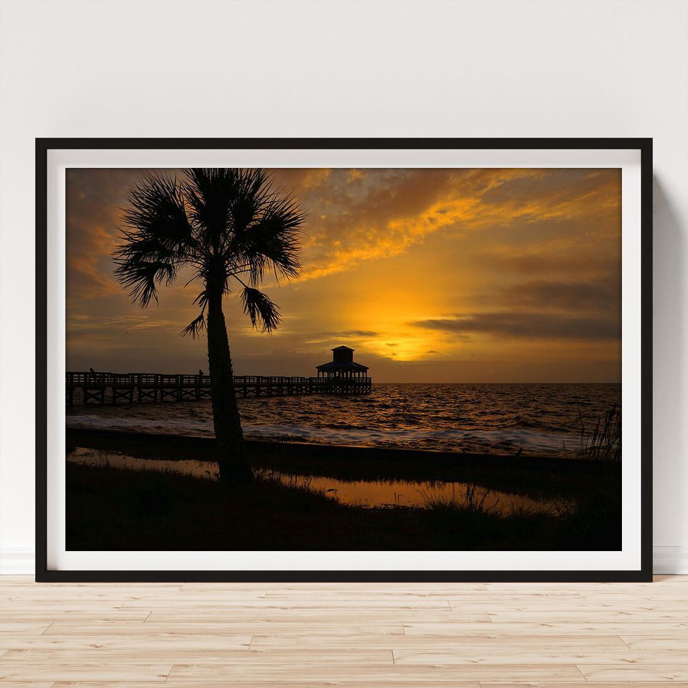 Island #Sunrise Framed Print #GoldenHour #tropical #Texas Framed and canvas #prints for your #home or #office #decor #FillThatEmptyWall #BuyIntoArt View all print options here ---> buff.ly/3w5KNqp