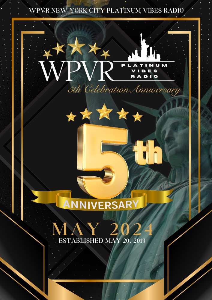 🚨🎶Greetings everyone! May 2024 is the 5th Anniversary Celebration month 🥳of 👉WPVR NYC Platinum Vibes Radio, established May 20, 2019.  Check out the schedule of specialty programming set for the month at 👉: platinummusicmagazine.com/wpvr-nyc-plati…
Enjoy!!! #wpvr5thanniversary #wpvrnyc #wpvr