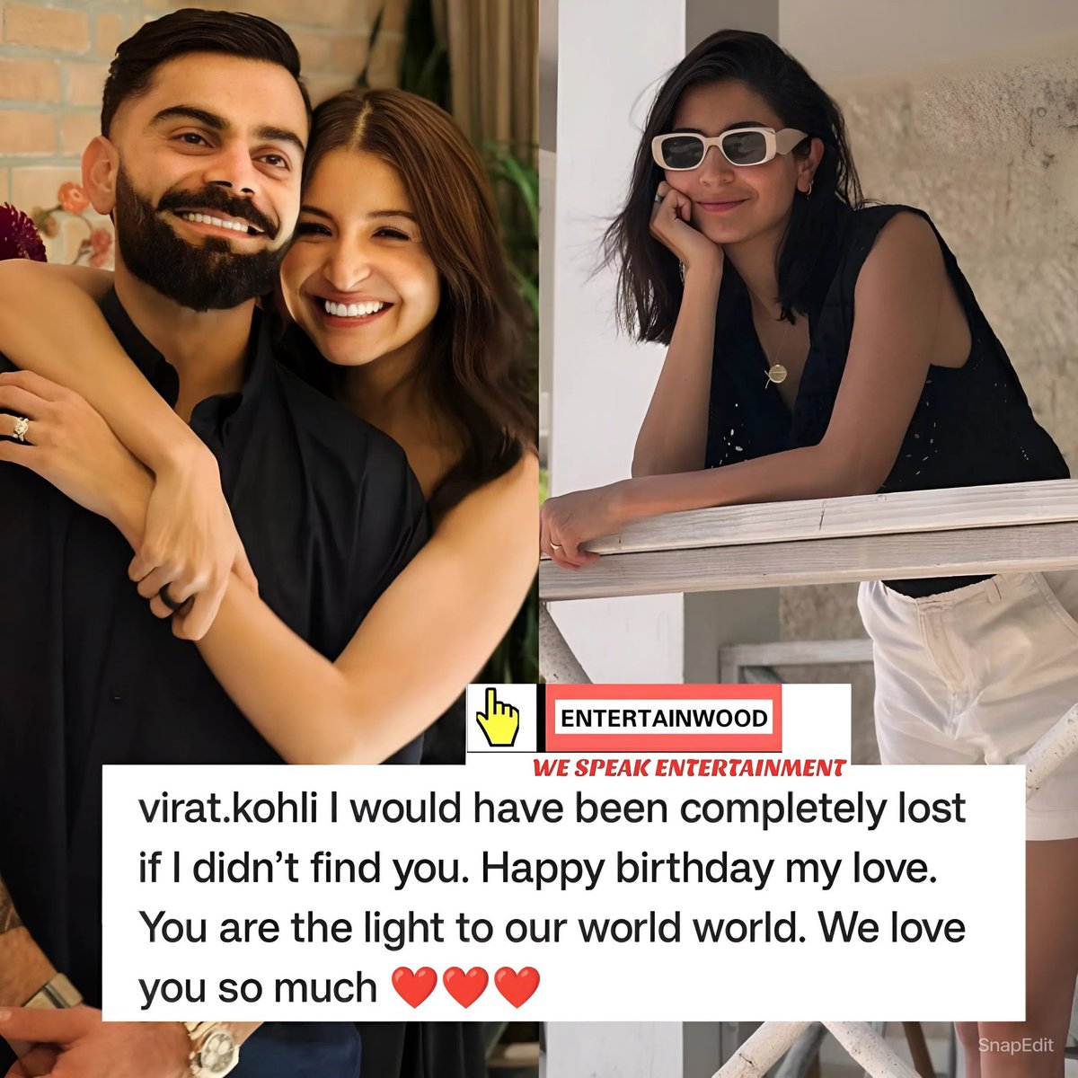 Virat Kohli wishes his love Anushka Sharma on her birthday today , pens down a sweet note 🫶🏻🫶🏻 #ViratKohli #AnushkaSharma #Viratanushka #Virushka