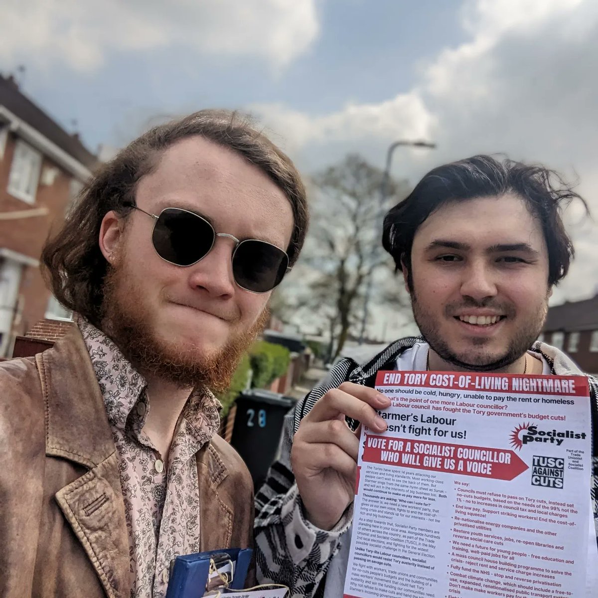One final push this morning in St Oswald Ward, Sefton for our brilliant young council candidate Conor O'Neill ahead of tomorrow's local elections. A brilliant response from locals who are hungry for a real socialist alternative to both Labour, the Tories and Greens. Vote TUSC.