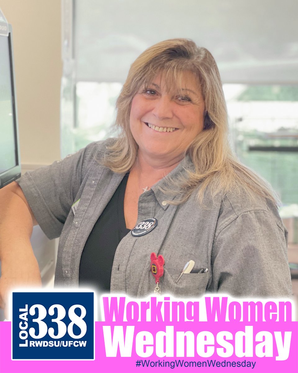 #WorkingWomanWednesday: Joann Cohen works at the courtesy counter at Stop & Shop on Staten Island! She's been a proud member of Local 338 for over 40 years! #1u