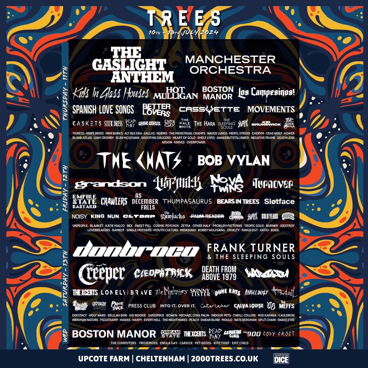 We are beyond excited to be making our <a href="/2000trees/">2000trees Festival</a>  debut this year! We’re playing on Thursday 11th July and tickets are on sale now 🌳🌳🌳