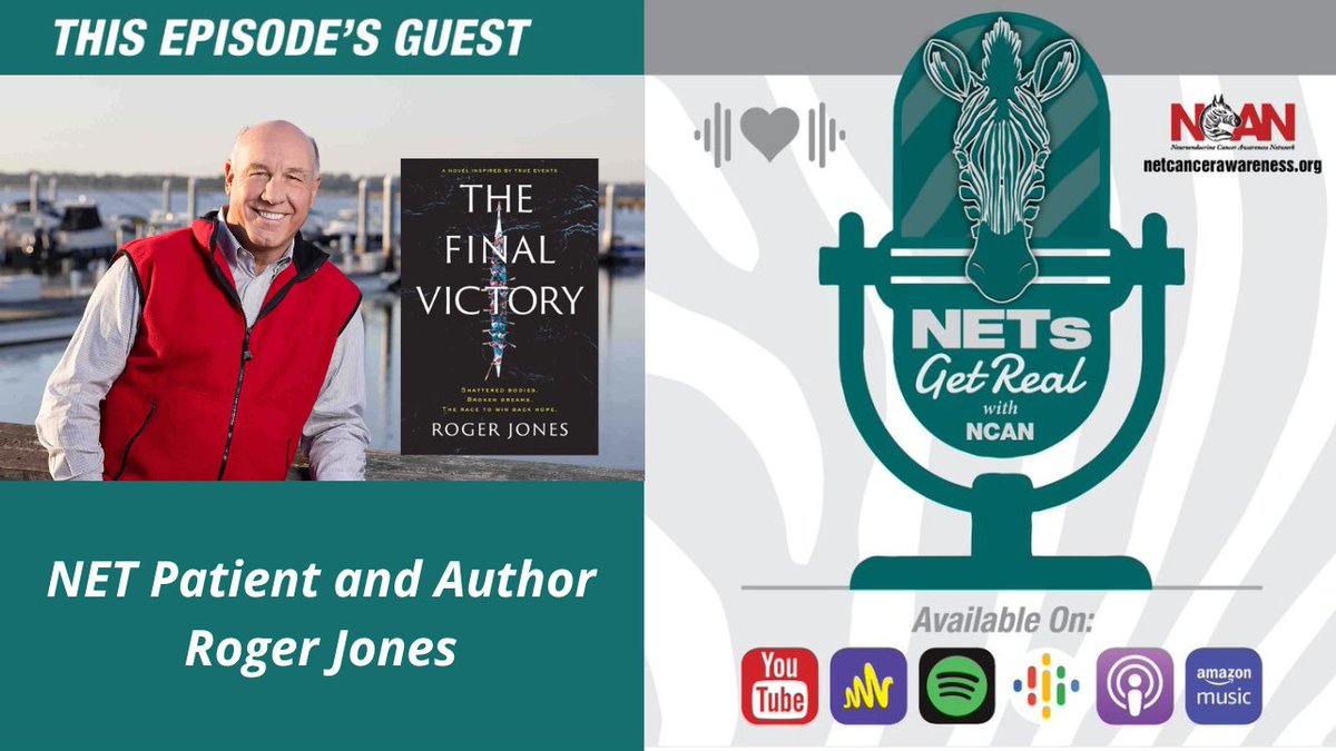 A brand new episode of NETs Get Real is out now with NET Patient and Author of the book 'The Final Victory,' Roger Jones. Available on all Streaming Platforms and the NCAN YouTube Page! youtu.be/W-IUHElS6fM #NeuroendocrineCancer #NeuroendocrineTumor #NETs #NCAN #CancerSupport