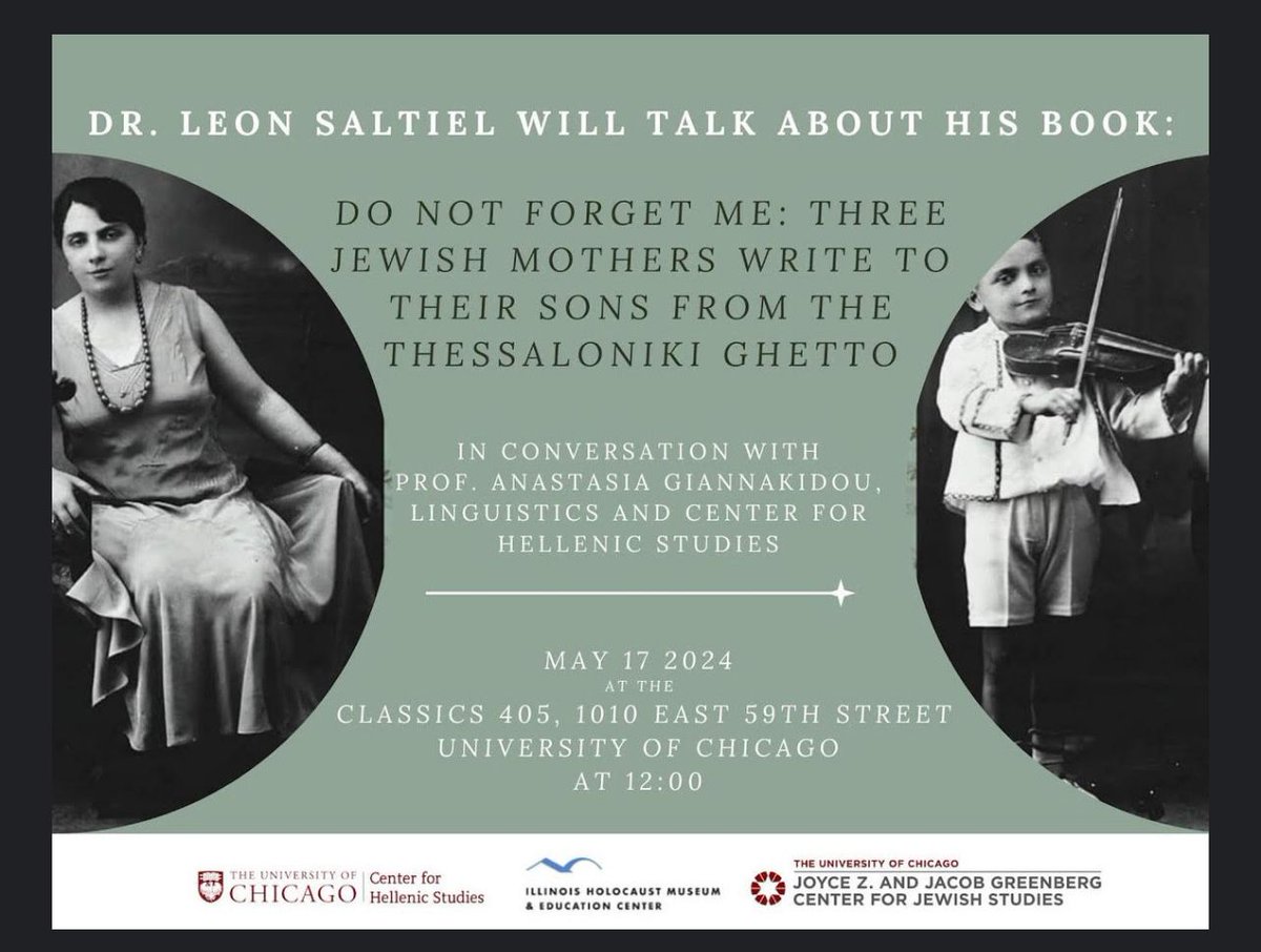 To all my Chicago friends, please join me for my two lectures: Thursday, May 16 at 6:30pm-8:00pm: Illinois Holocaust Museum & Education Center @ihmec ilholocaustmuseum.org/events/echoes-… Friday, May 17 at 12pm-2pm: @UChicago @berghahnbooks