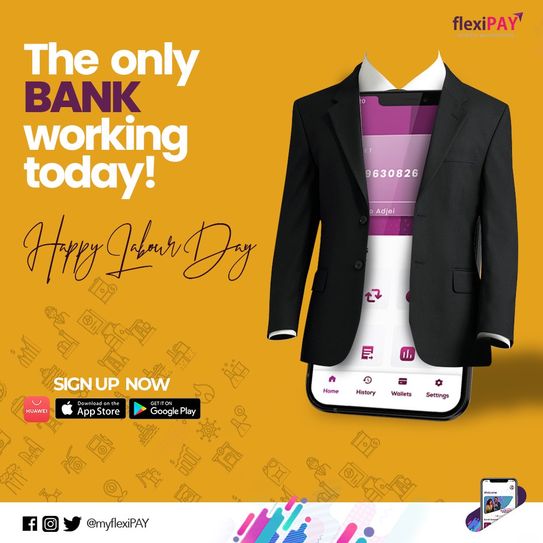 This Labour Day, let flexipay handle all your holiday transactions.

 #LaborDay