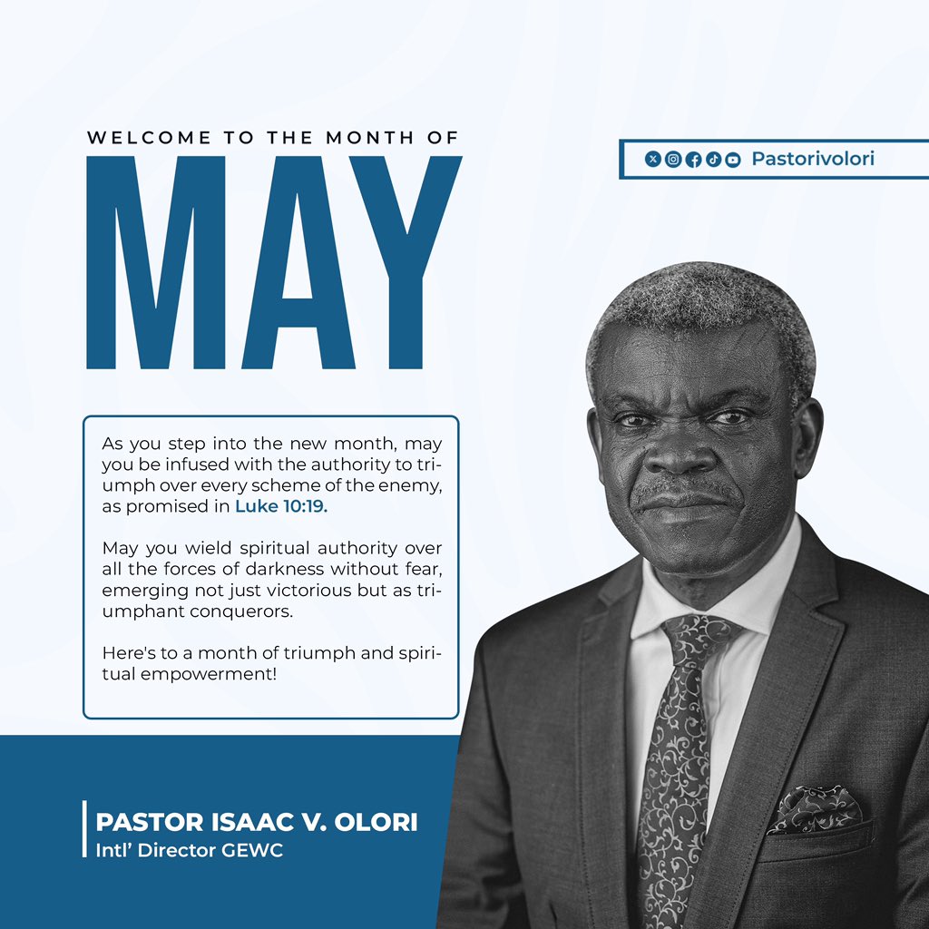 Welcome to a New Month! #pastorivolori #newmonth #happynewmonth #prayer #may