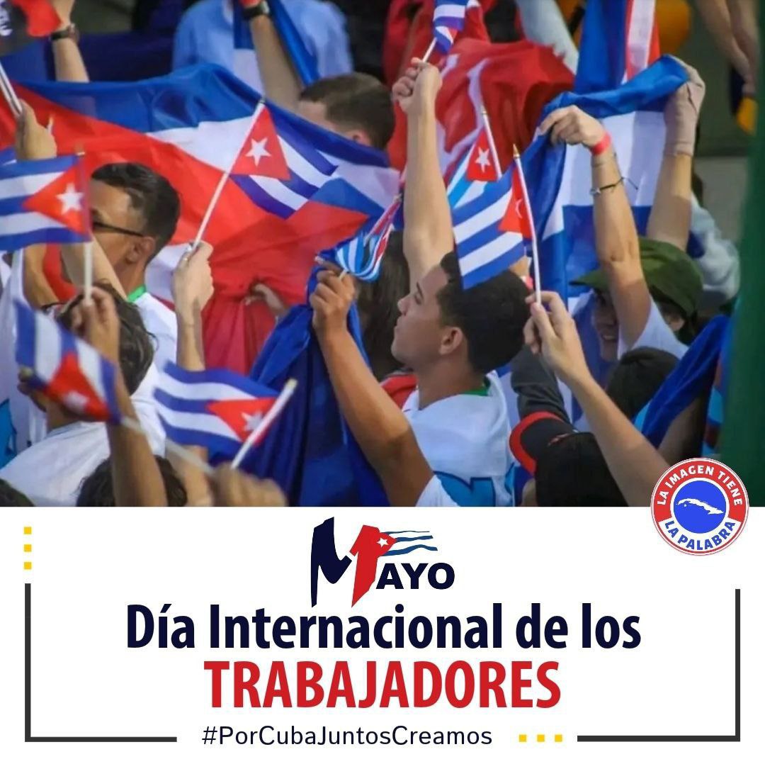 'Lo que vale en una Revolución, no es el interés de un día, sino el interés futuro, el interés eterno de los trabajadores.' #Fidel Si eres de los trabajadores que suman 🤝, déjame tu 👣 de este #1Mayo 👇‼️ @UlisesGuilarte @CubaCentral #PorCubaJuntosCreamos ✊ 🇨🇺