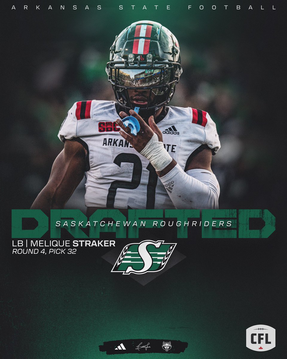 Melique Straker has been drafted by the Saskatchewan Roughriders in the 2024 CFL draft! Congratulations, @_MS21DB! #WolvesUp