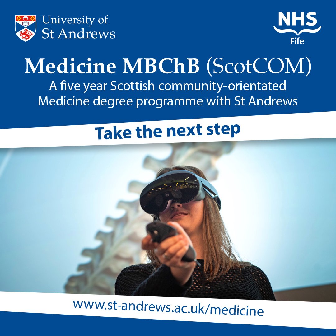 Unsure which Medicine course is right for you? The new St Andrews Medicine MBChB (#ScotCOM) is now searchable on UCAS! 🎓Achieve your MBChB w/the UK's #1 university ✍️Apply from 14 May 📅Attend our 9 May info session: bit.ly/49ZUyEb Learn more: bit.ly/3TReQLg