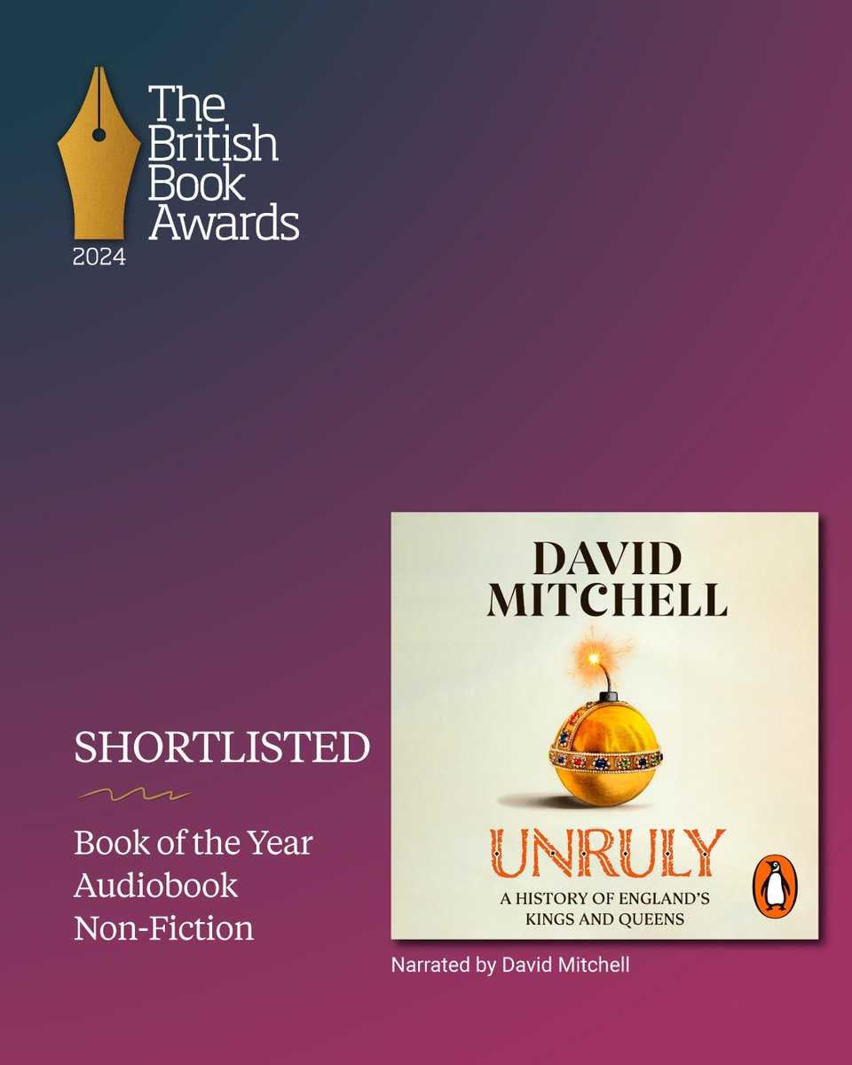 @EburyPublishing @Octopus_Books @MichaelJBooks @TransworldBooks @orionbooks @simonschusterUK @PenguinUKBooks @HachetteAudioUK @ThisisPartridge David Mitchell’s witty history of the English monarchy ruled the autumn on release, with a dynamic pre-order campaign and a pub quiz across 35 pubs hosted by Mitchell 👑

Find out more 👉 thebookseller.com/awards/the-bri… #Nibbies #BritishBookAwards