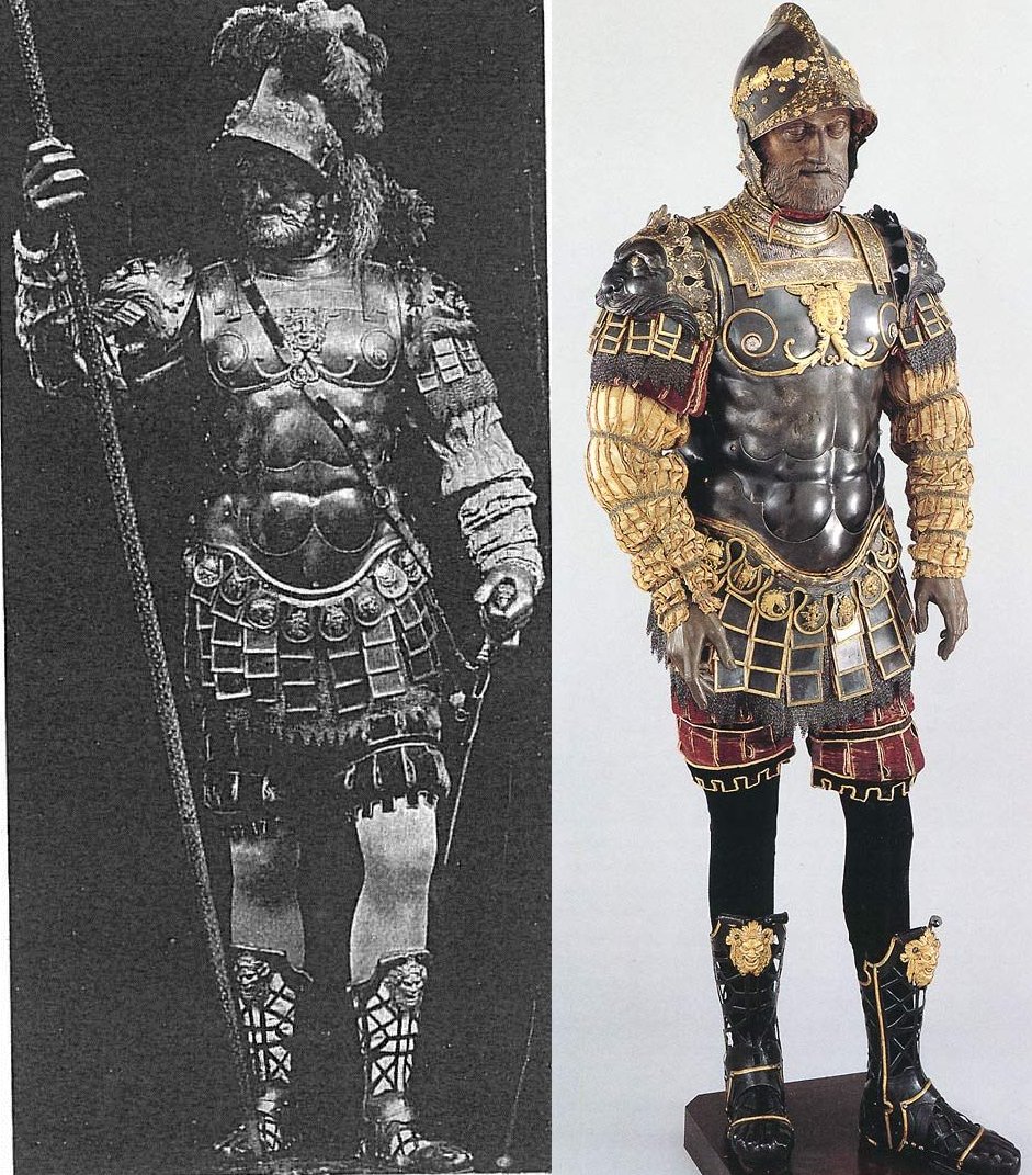 More museum need to go back to old style displays for their collection's masterpieces. They're so much more inspiring and better looking than these idle, lifeless poses. Have the armor mannequins hold weapons, raise a fist or something. Compare!