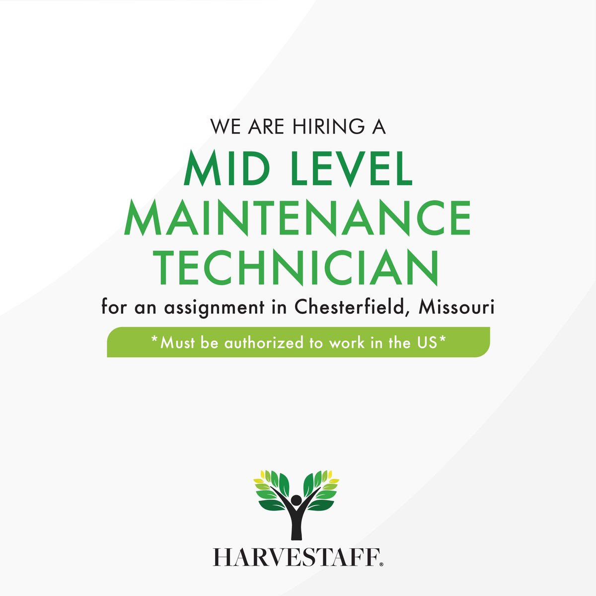 We are hiring a Mid Level Maintenance Technician for an assignment in Chesterfield, Missouri, to apply and for more information please visit the following link:

lnkd.in/eWewyr_4

#MaintenanceTechnician #Chesterfield #Missouri #Job #HiringNow #JobAlert #Hiring #Vacancy