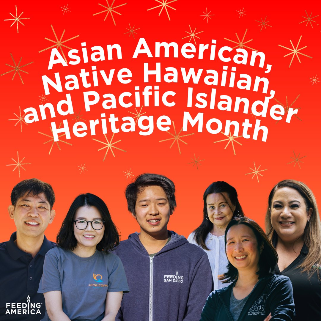 Today is the start of #AAPIHeritageMonth and throughout the month we will be highlighting our Asian American, Native Hawaiian, and Pacific Islander neighbors, volunteers, staff members, and friends. 🧡 For more information on AAPI Hunger visit: bit.ly/49d4UkR