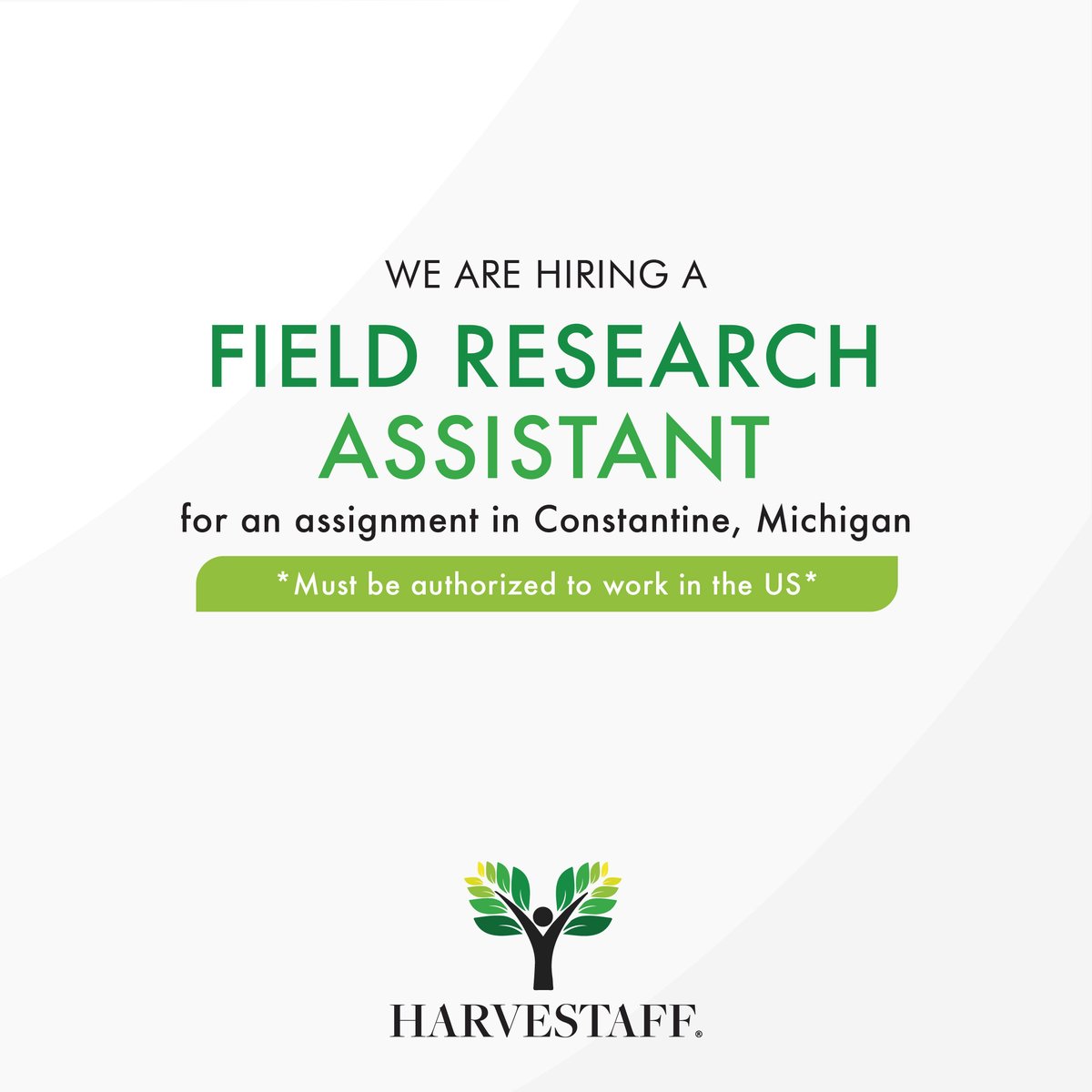 We are hiring a Field Research Assistant for an assignment in Constantine, Michigan, to apply and for more information please visit the following link:

lnkd.in/erk5cy_d

#FieldResearch #Assistant #Constantine #Michigan #Job #Jobs #HiringNow #JobAlert #Hiring #Vacancy