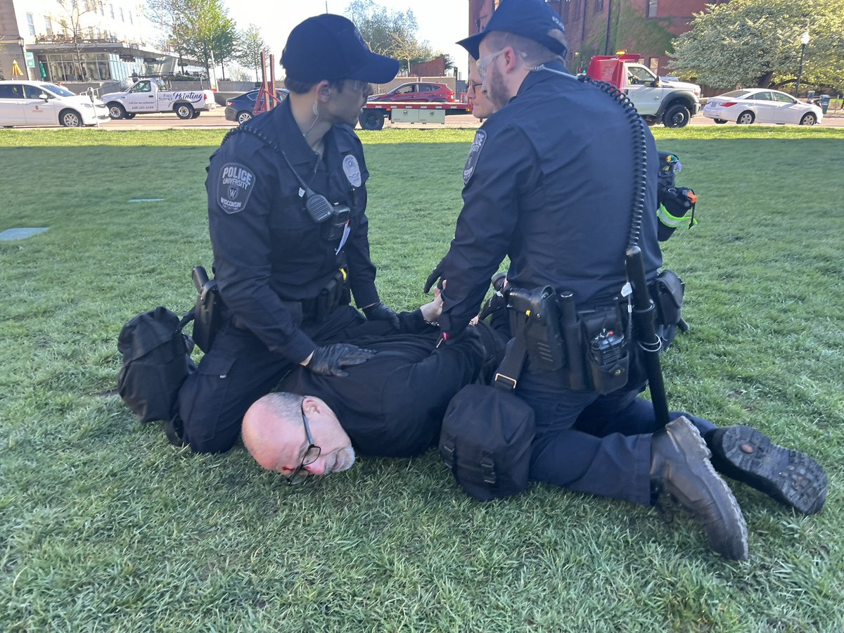 BREAKING: After f***ing around, @UWMadison professor Samer Alatout has found out. (Photo: @TylerKatzen)