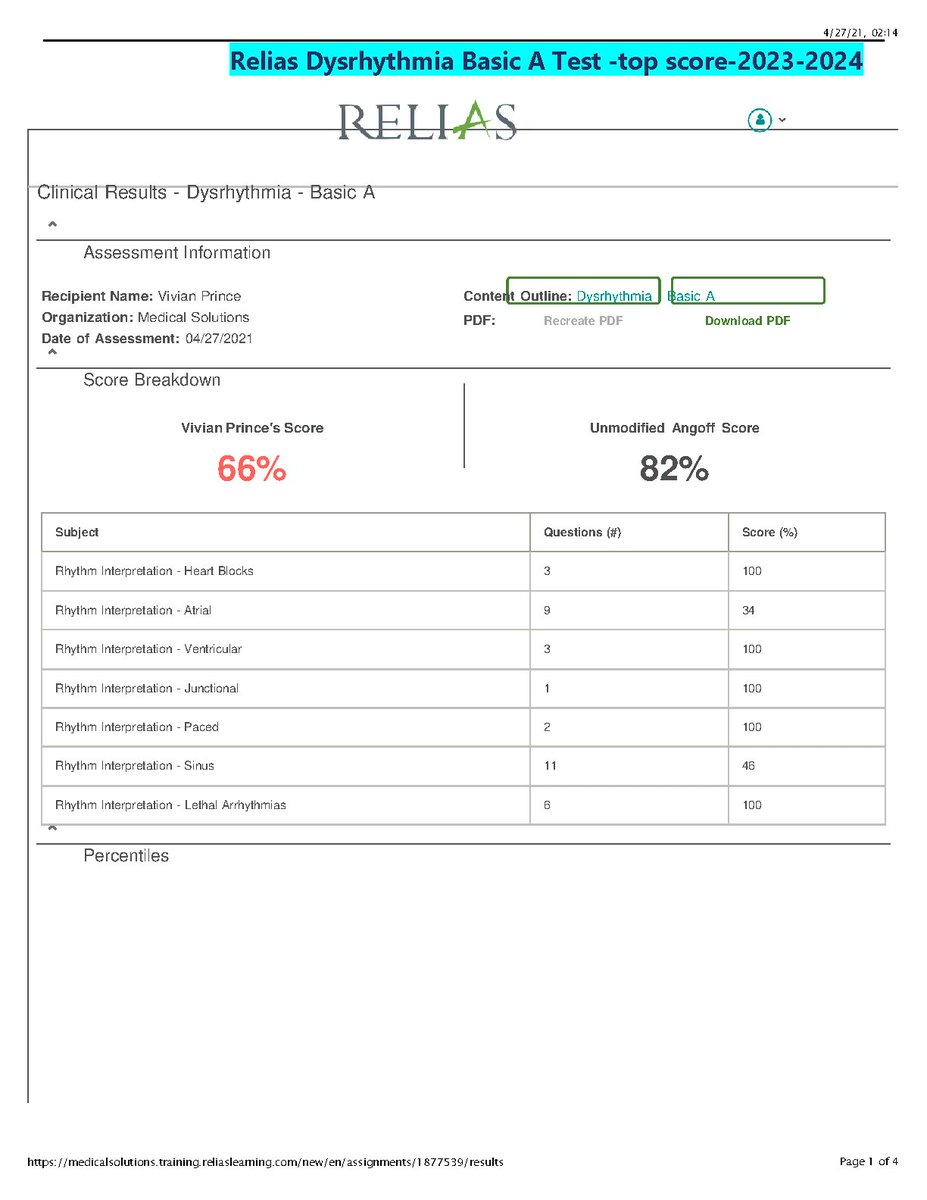 Relias Dysrhythmia Basic A. LATEST UPDATED VERSION 2023
hackedexams.com/item/11196/rel…
#ReliasDysrhythmia #DysrhythmiaBasic #BasicA #hackedexams