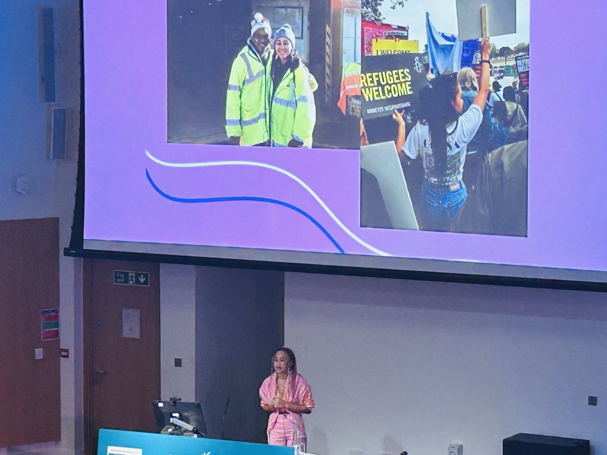How incredible to hear the strong , inspirational and motivational voice @mikaelaloach today - presenting hope , ideas and challenges to a healthier environment and the population benefits #ScotPH24