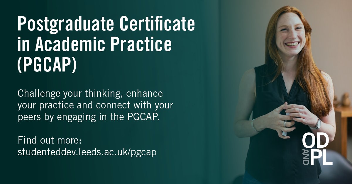 UniLeedsODPL's tweet photo. 🗓️ Event | Find out more about the PGCAP
⏰ 2 May, 12noon–1pm (Online)

There’s still time to sign up for an online event tomorrow (2 May) to find out more about the PGCAP. Applications for the programme are open until 5pm on 31 May.

▶️ https://t.co/tAM6DKmpu2 https://t.co/xRSzMZVgSq