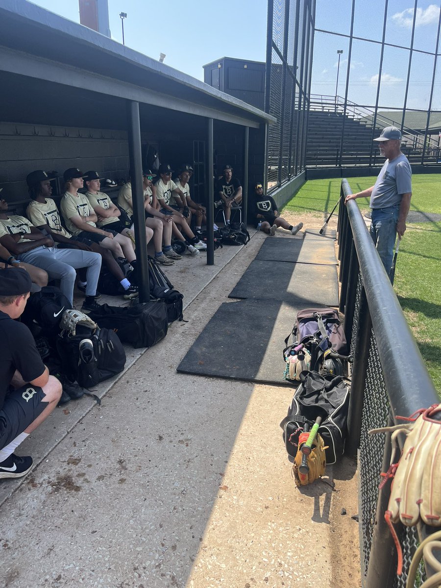 Extremely grateful to Coach Chuck White for coming out to speak to the guys ahead of our regional. Not many, if any, that have done more for Midwest City Baseball, and he continues to give of his time and energy for this program.