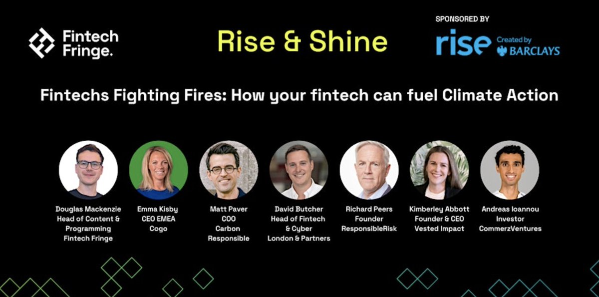 📷📷 Rise & Shine with us at our monthly event series sponsored by Rise, @Barclays! This month’s theme: Climate fintechs transforming financial services. Learn, network, and innovate with us! Register: bit.ly/4aPcYsG
#RiseAndShine #ClimateFintech #FinanceInnovation