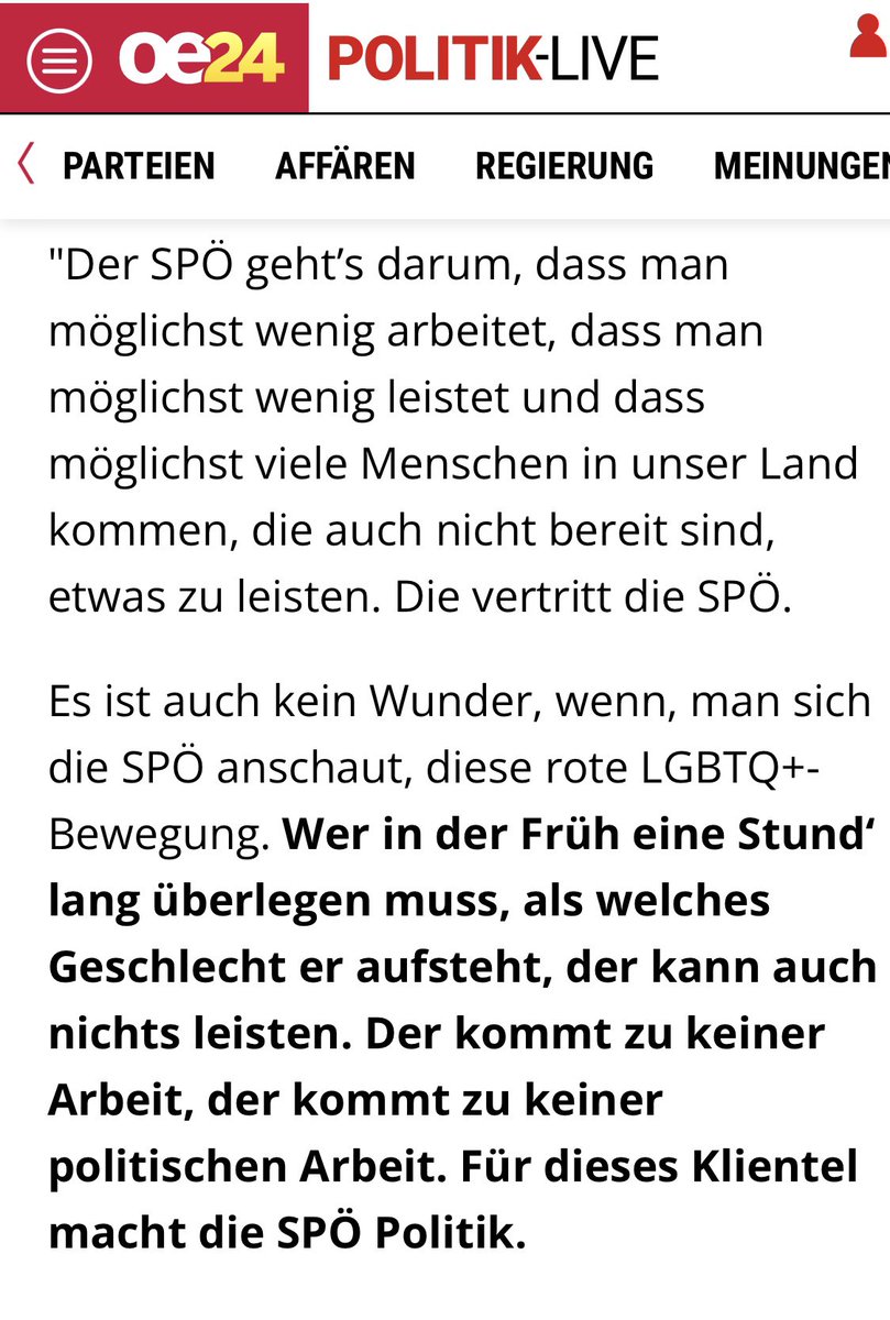 Wenn FPÖ-OÖ-Chef #Haimbuchner fragt, was LGBTIQ+ Personen jemals geleistet haben, dann sag ich: Sie sind unsere Arbeitnehmer*innen, Schüler*innen, Studis, Pensis, Freund*innen uvm. … Ich frag mich ja, was dieser Blaue jemals „geleistet“ hat außer Hetze & dummen Ansagen!